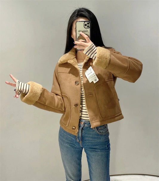 Women's 2022 Fall/Winter Reversible Short Jacket